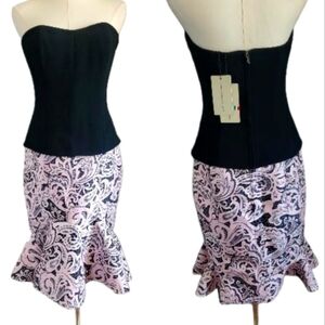 Mary Katrantzou Angelica Strapless Paisley mermaid Hem Pencil Dress 6